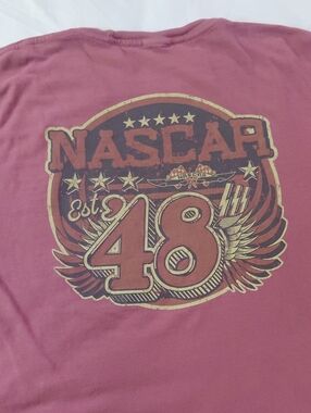 Nascar Vintage Style Burgundy Jimmie Johnson #48 Tee Mens XL